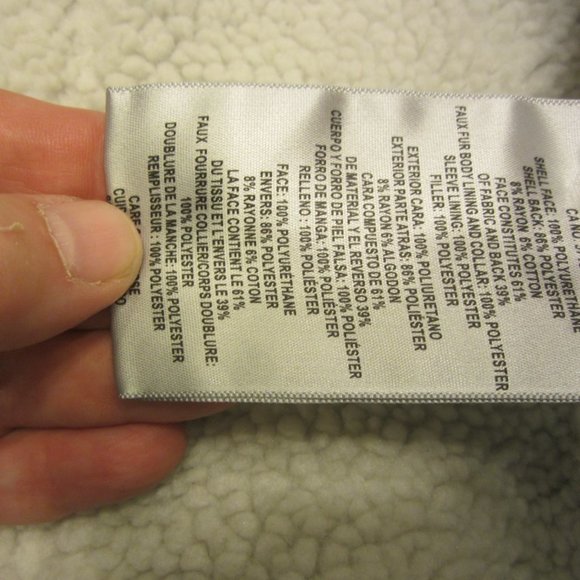 VTG LEVI STRAUS FAUX LEATHER TRUCKER JACKET, W/FAUX SHERPA LINING, LARGE - Picture 8 of 16